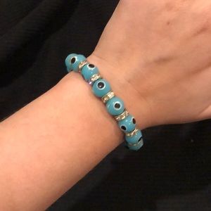 Blue evil eye bracelet